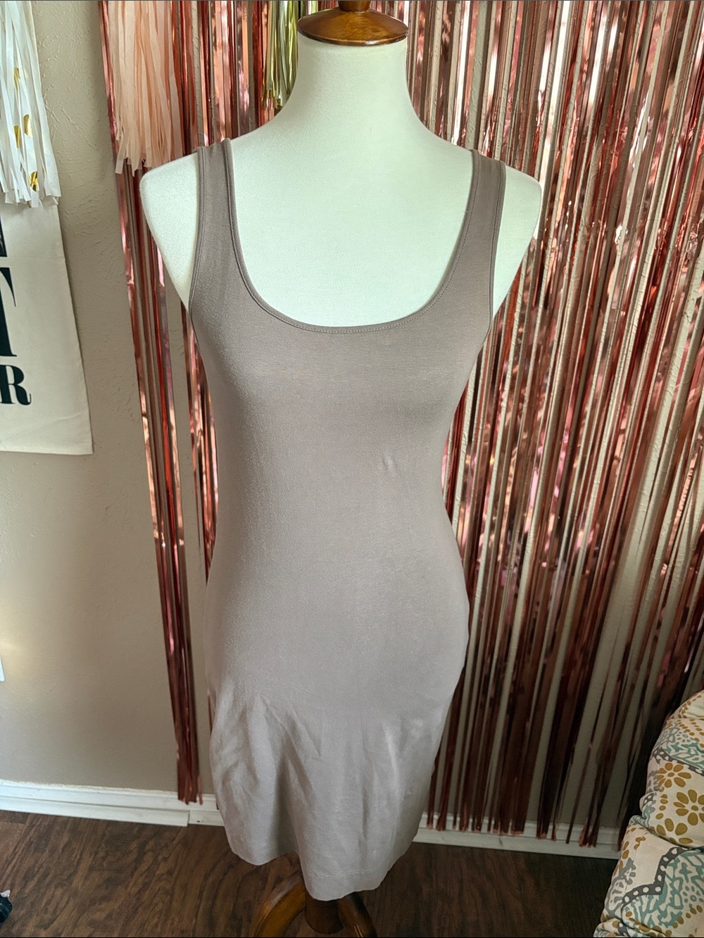 H&M Taupe Mini Tank Dress